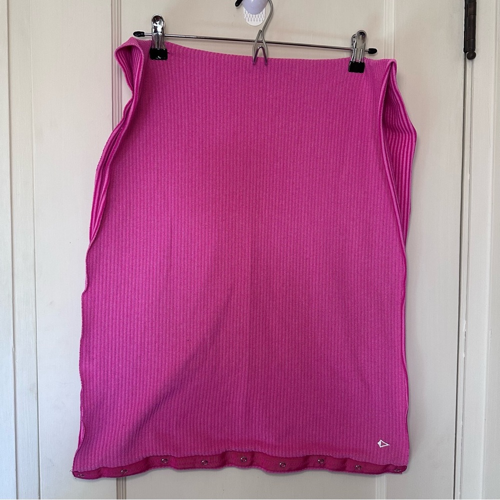 Ivivva by Lululemon Monochromatic Pink Striped Scarf/Wrap with Snaps, Multiway